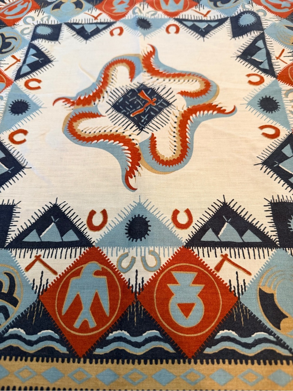Vintage Southwestern Western Print Square Scarf - Picture 4 of 5